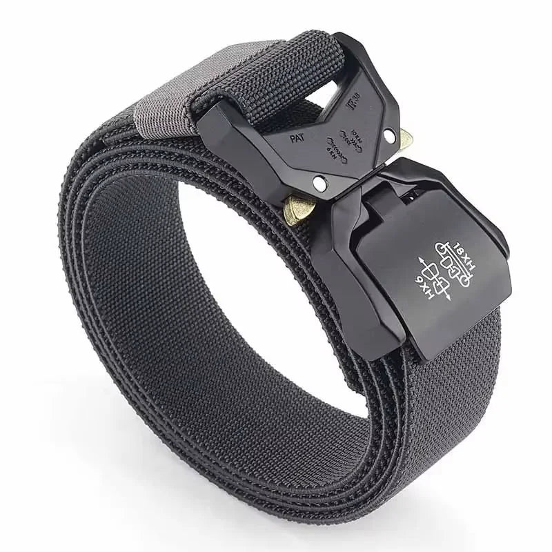 Activity Nylon Oxford Cloth Tactical Belt, Men's Wide Waist Belt for Hiking Work, Outdoor Camouflage Mountaineering Gear