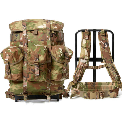 MT Military Alice Pack Army Survival Combat ALICE Rucksack Medium Assault Backpack with External Metal Frame Black