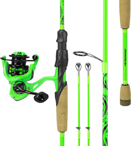 Dual-Tip Fishing Rod & Reel Combo with IM6 Graphite, Multiple Power Options, Comfort Grip for Freshwater Fishing