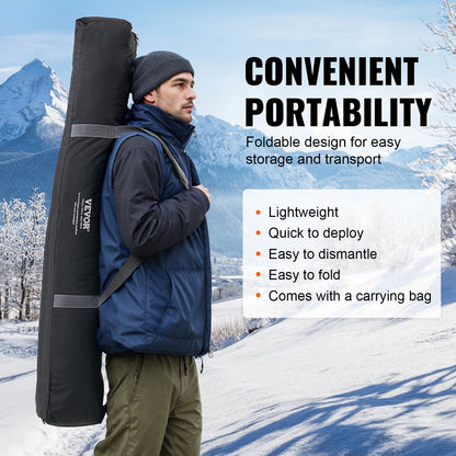 SucceBuy Portable Ice Shelter Insulated Pop-Up Ice Fishing Tent Thermal Ice Shanty for Winter Fishing Ice Cube with Carrying Bag