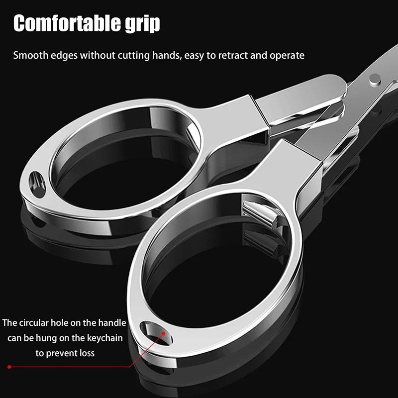 1pc portable folding scissors, mini fishing gear supplies, suitable for outdoor and home use