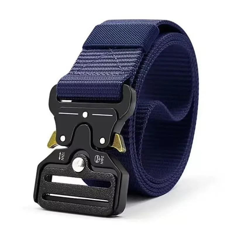 Activity Nylon Oxford Cloth Tactical Belt, Men's Wide Waist Belt for Hiking Work, Outdoor Camouflage Mountaineering Gear