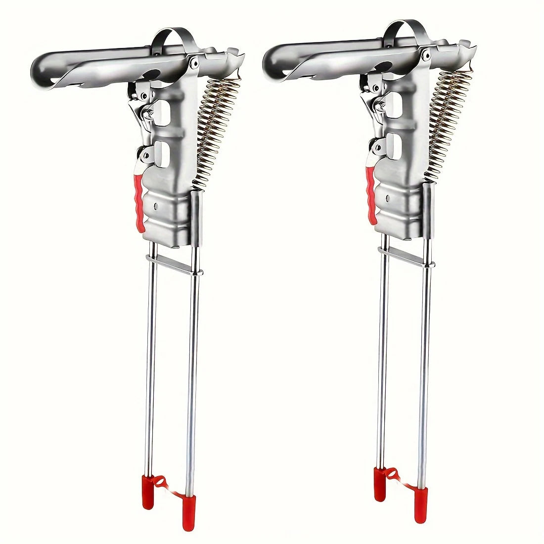 Automatic Spring Fishing Rod Holder, Adjustable Folding Stainless Steel, Ideal for Hands-Free Ground Fishing（2Pcs）