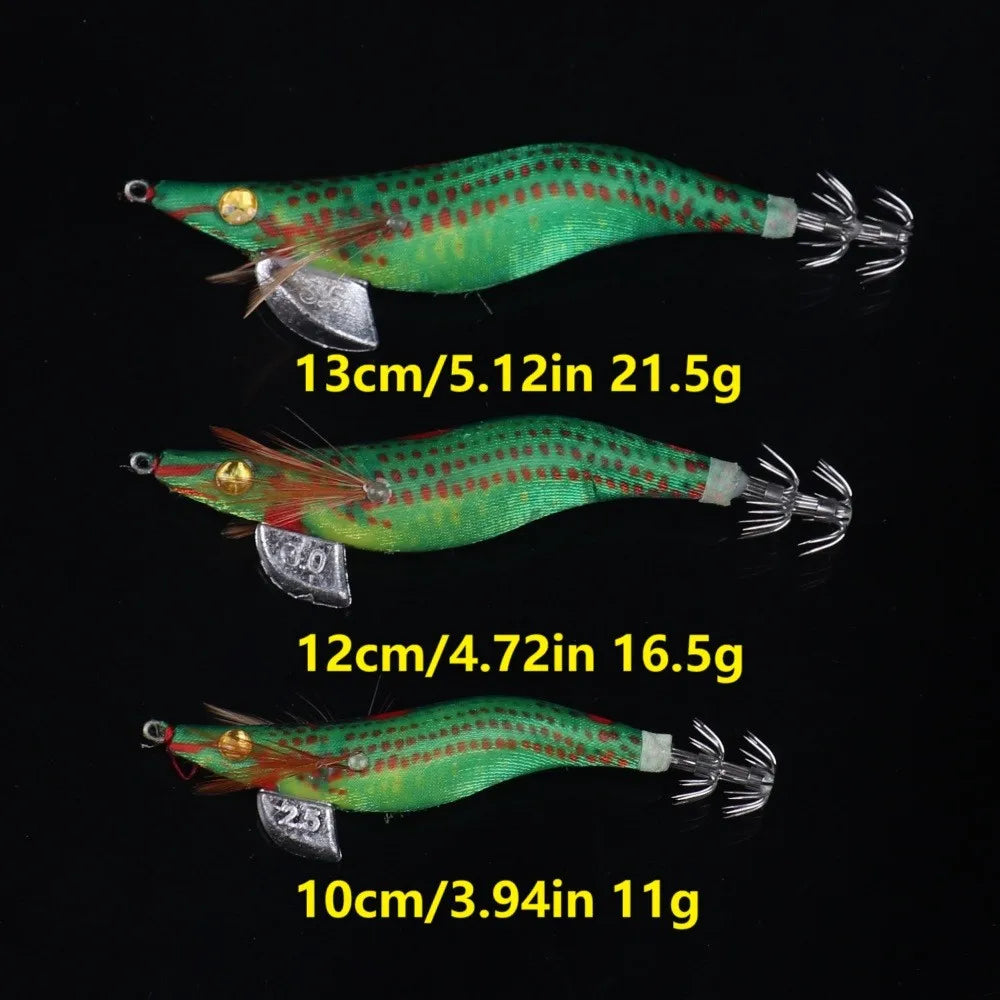 30pcs Saltwater Squid Jig Freshwater Shrimp Cuttlefish Jigs Hook Fishing Lures