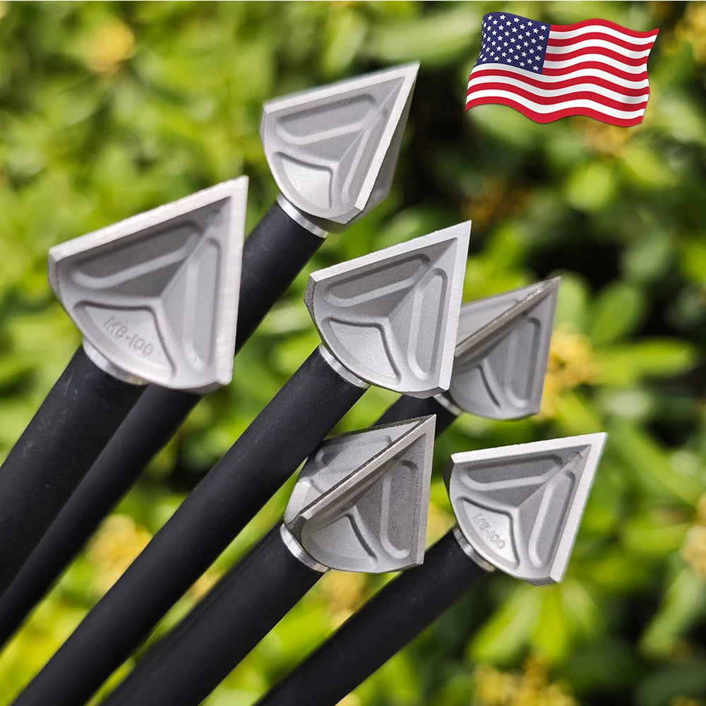 Archery Arrowheads Broadhead Screw in Point Tips 100grain for Bow Arrow Outdoor Hunting Shooting Target Game Field Accessories