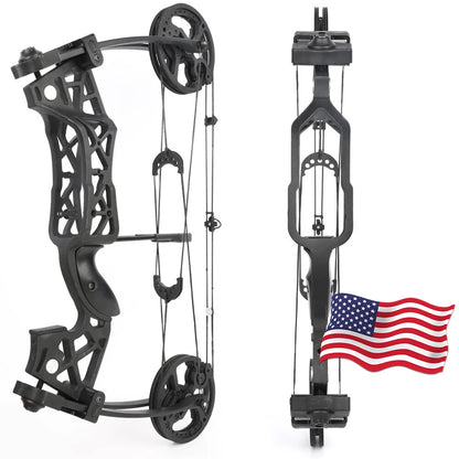 Left/Right Handed Dual-use Compound Bow Set 40-65Ibs Aluminum Alloy Riser for Adults Archery Outdoor Hunting Shooting Target