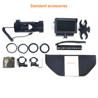 Digital Night Vision Riflescope 850nm Infrared Scope Camera HD 720P Video/Photo Recording with 4.3 inch Screen for Night Hunting