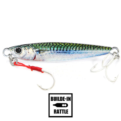 B&U Rattle Jig Sea Fishing Lures Metal Jig 40g 60g 80g Long Casting Spinning Artificial Bait with Hook Spoon Tackle