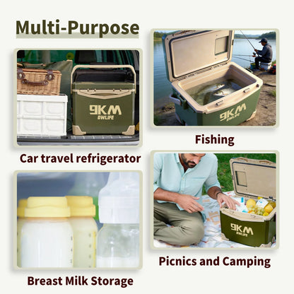 9KM 10L 18L 26L Fishing Cooler Box Fishing Bucket Storage Tackle Box Outdoor Insulated Ice Chest Box for Fishing Camping Boating