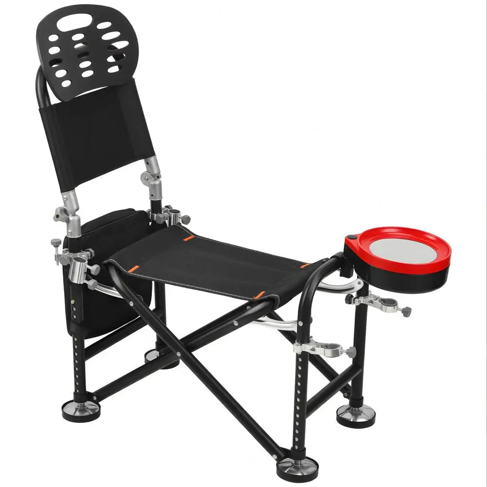 Outdoor Portable Adjustment Fishing Chair With Backrest Rod Holder Folding Fishing Deck Chair New