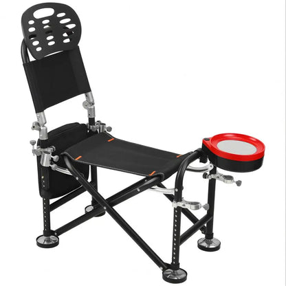 Outdoor Portable Adjustment Fishing Chair With Backrest Rod Holder Folding Fishing Deck Chair New