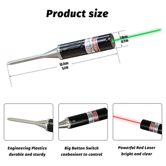 Green Red Laser Aiming Kit, For Rifle Pistol Universal Caliber - Equipped with 6 Paddle Switches and Flashing Mode Function