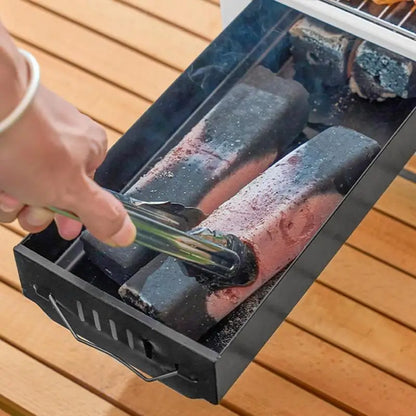 Folding Camping BBQ Grill Charcoal Barbecue Grills Portable Wood Stove Picnic Wood Burning Charcoal Grill Burner For Camping