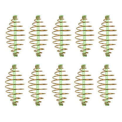 10pcs Carp Fishing Inline Method Spring Feeder Coarse Bait Cages Terminal Tackle 2/3.3cm Fishing Spring Feeder Fishing Bait Cage
