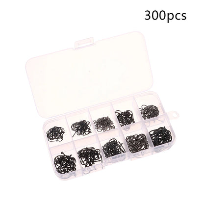 100-500PCS Fishing Hooks Set High Carbon Steel Sharp Durable Barbed Fishhook Rock Fishing Equipment Gear Tackle Accessories