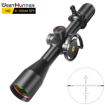 WestHunter HD 4-16X44 SFP Riflescope 1/10 MIL Glass Etched Reticle Hunting Scope Second Focal Plane 30mm Tube Optical Sights