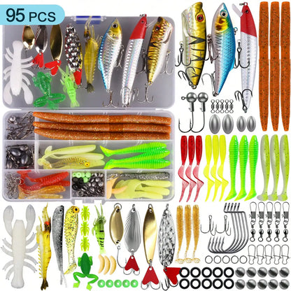 Practical Multifunctional Fishing Bait Kit Vivid Simulation Lure Design Durable Angling Supplies Perfect For Daily Freshwater Saltwater Outdoor Fish Catching Activities