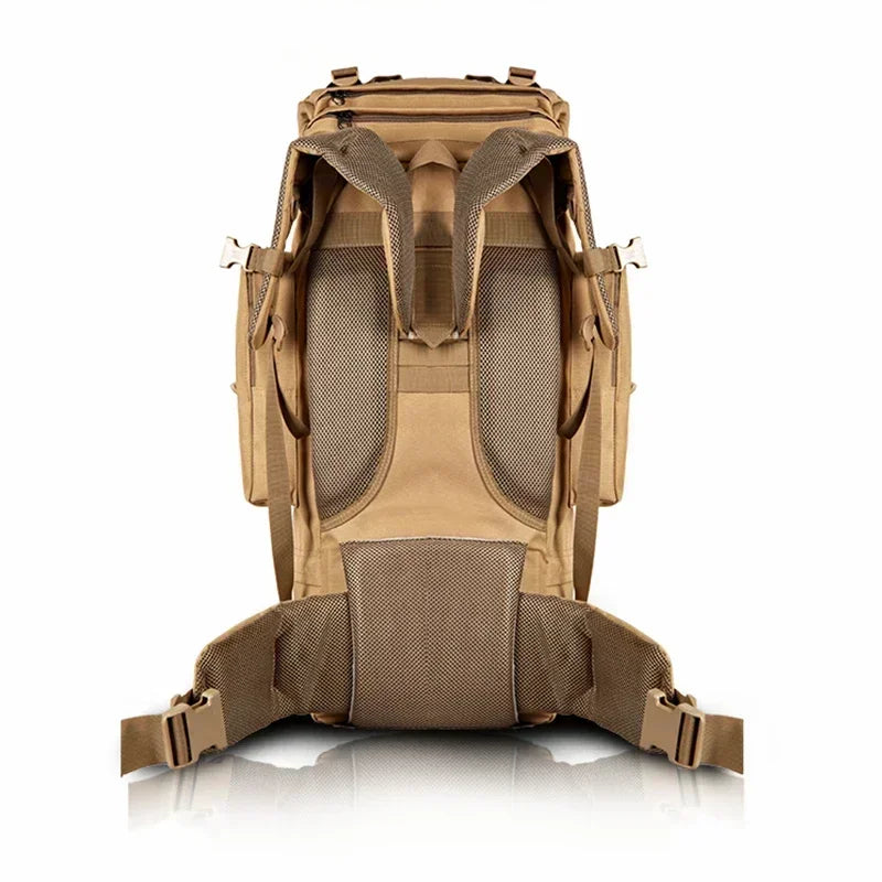 70L Metal Steel Frame Bag Men's New Hunting Backpack Waterproof Nylon Backpacks Hunting Bags