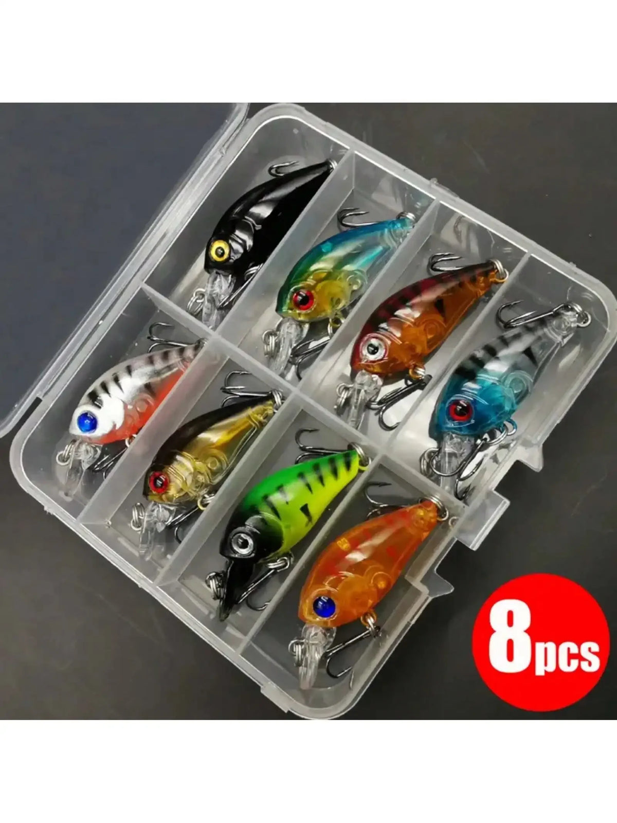 Premium Floating Crank Bait Minnow Fishing Lure Kit - Realistic Surface Artificial Bait, Helps You Catch Fish Successfully