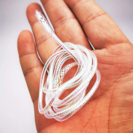 Round Pearl Mylar Braided Tubing Nylon Fly Tying Tool Fishing Materials Mesh for Freshwater Streamers 2mm 4mm 6mm