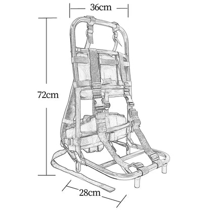 60kg Heavy Carrying Backpack Frame Practical Portable Sturdy Foldable Bag Frame