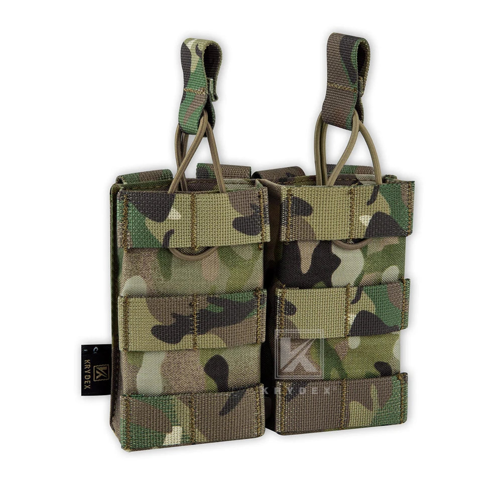 KRYDEX Tactical Magazine Pouch Single/Double/Triple Open-Top MOLLE Strap Holder Mag Pouch for 5.56mm M4 M16 Hunting Accessories