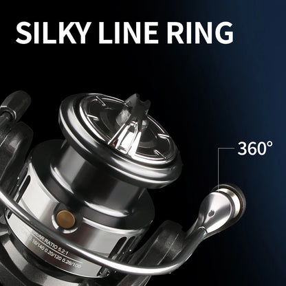 ROOBLINOS TV Spinning Fishing Reel Shallow Spool Small Game Lure Fishing Reel