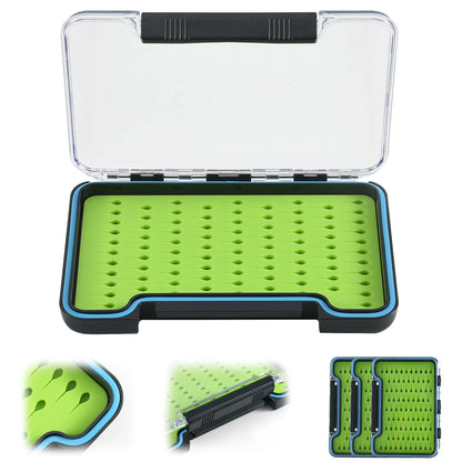 Goture Waterproof Fly Fishing Lure Bait Trout Flies Storage Box Case Container Fish Lure Bait Portable Fly Fishing Box