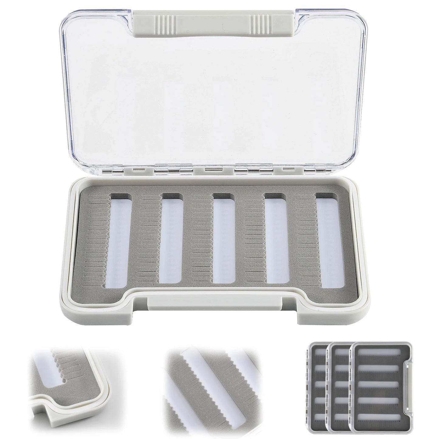 Goture Waterproof Fly Fishing Lure Bait Trout Flies Storage Box Case Container Fish Lure Bait Portable Fly Fishing Box