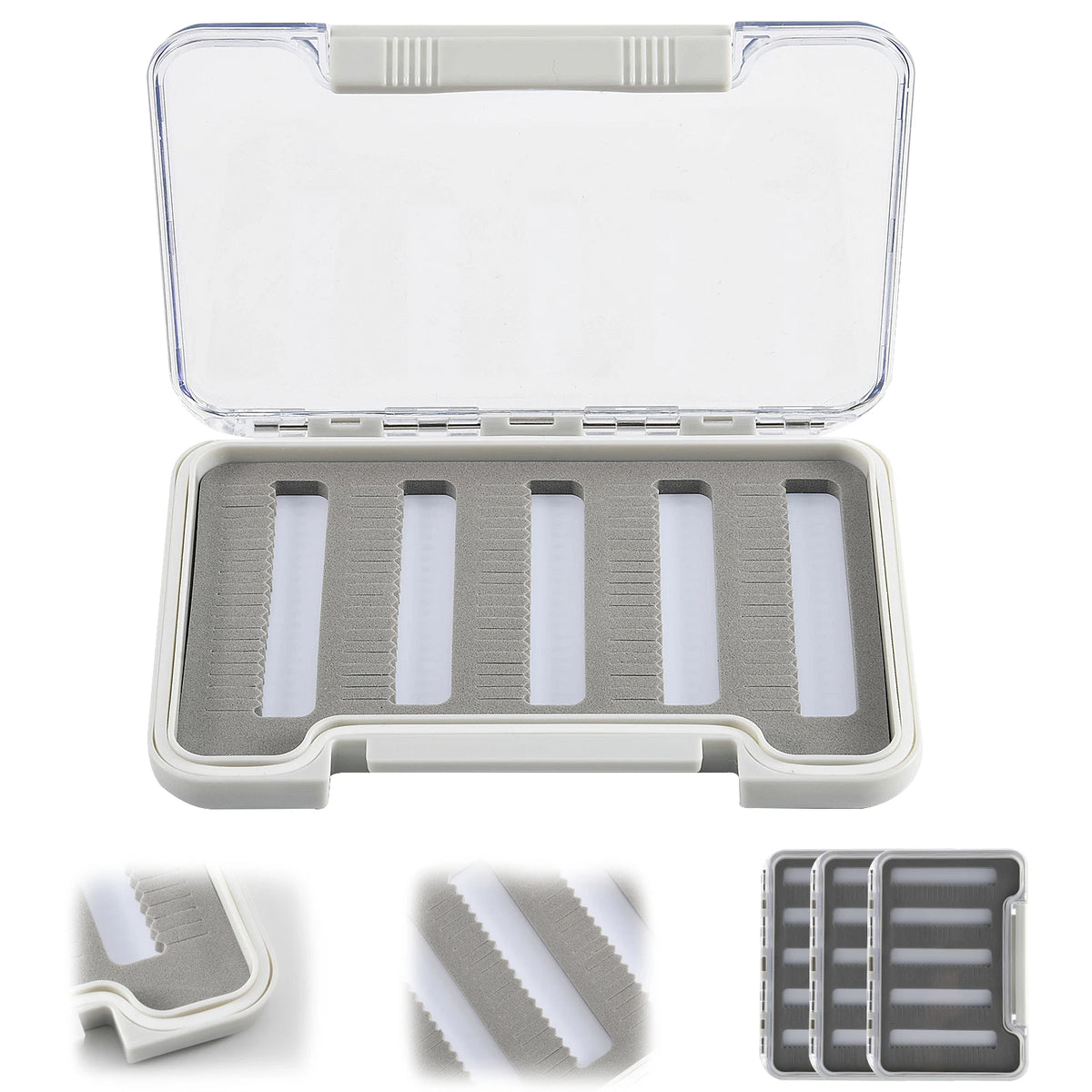 Goture Waterproof Fly Fishing Lure Bait Trout Flies Storage Box Case Container Fish Lure Bait Portable Fly Fishing Box