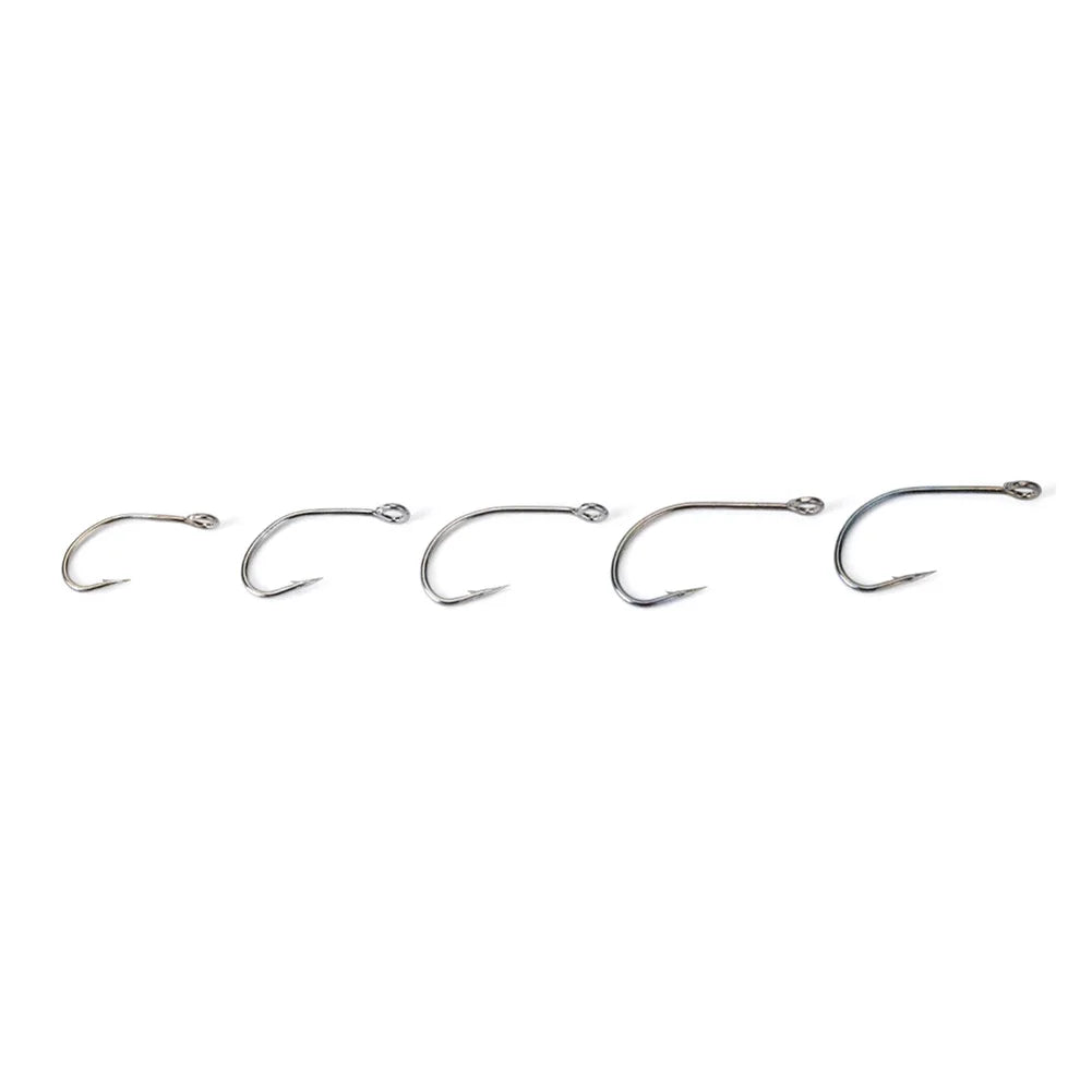 100PCS/Box Fishing Hooks Set High Carbon Steel Barbed FishHooks Carp Fishhook for Freshwater Saltwater Fishing Accessories
