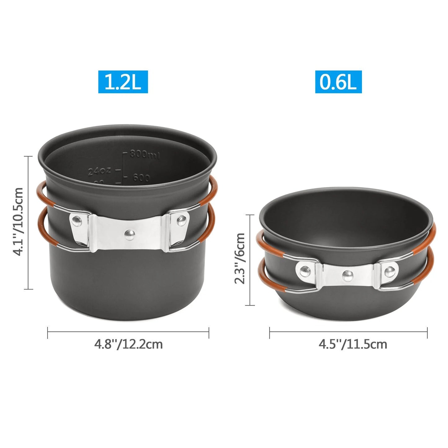 Camping Cooking Set Camping Cookware Portable Mess Kit Camping Pot and Pans Cooking Set Camping Cookware Camping Pot and Pan