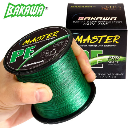 BAKAWA 300M 8-Strand Braided PE Fishing Line High Sensitivity Super Strong Saltwater Carp Fishing Line Good Power Long Casting