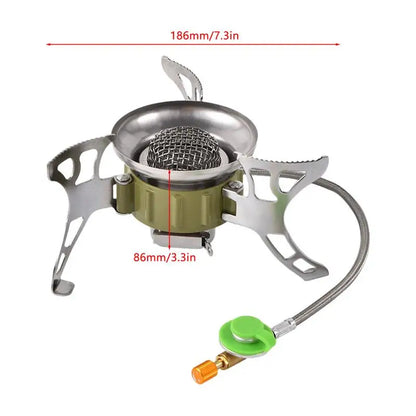 BRS-15B Multifunctional Windproof Furnace 1400-2900W Camping Propane Stove Foldable Cooking Gas Stove for Outdoor Picnic Hiking