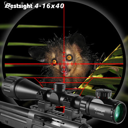 4-16X40 AOE Optics Hunting Scope Red&Green Dot Illuminated Sight Scope Hunting Gear Scope Airsoft