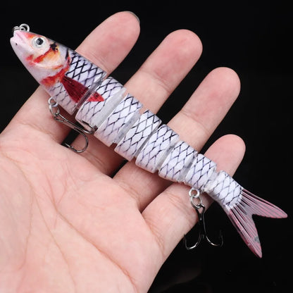 15pcs Jointed Fishing Lures Swimbait Hard Bait Artificial Bait 13cm 19g