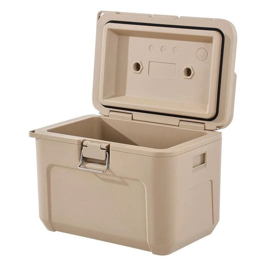 Portable Cooler, 16.5 QT Hard Cooler with Ice Retention, Heavy-Duty Handles and Cup Holder, Lightweight Rigid Material Insulated Portable Cooler, Suitable for Family Picnics and Short Trips