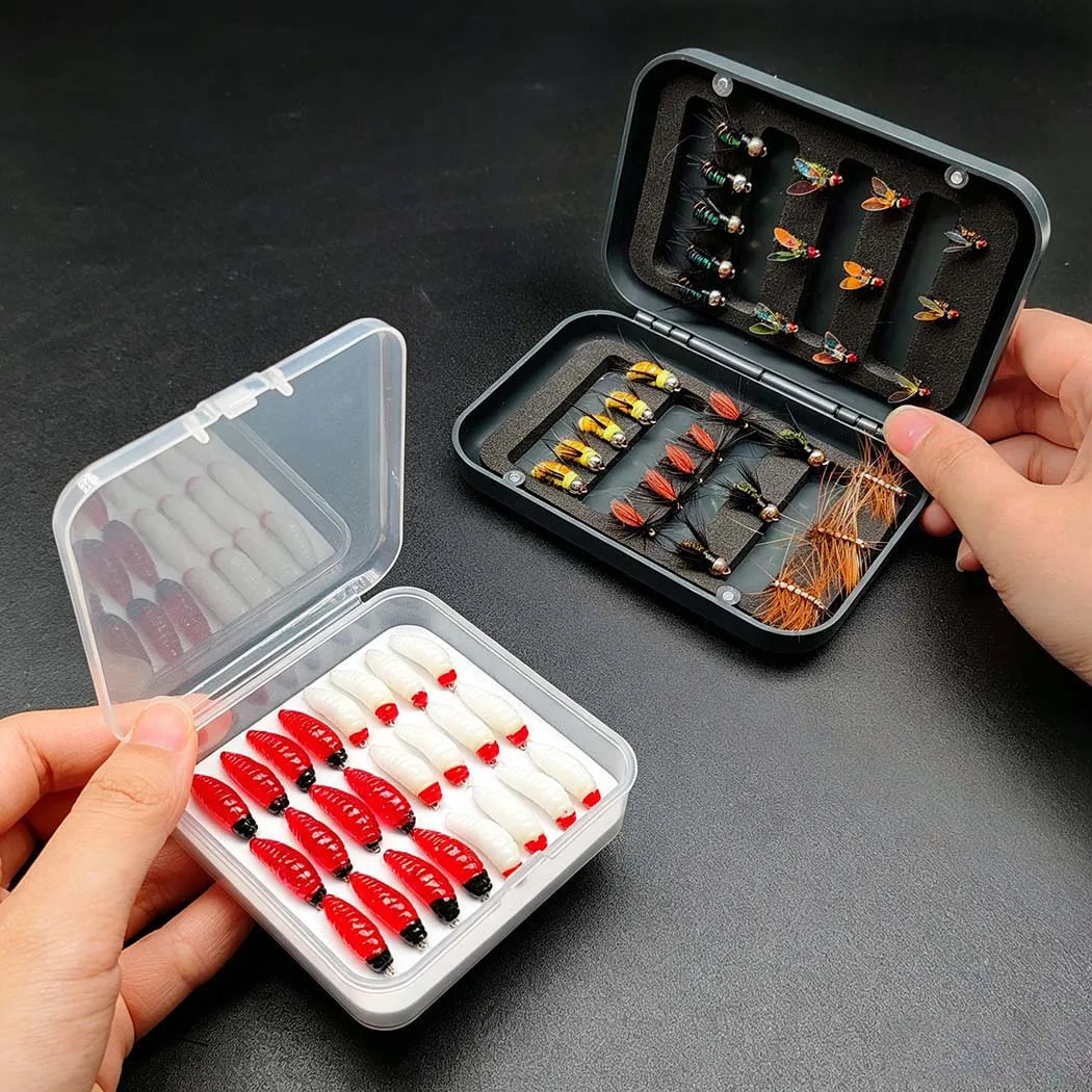 2Box Bundle(Total 54Pcs Flies) Fly Fishing Flies Nymph Lure&Artificial Bait Set Fishing for Trout/Bass/Perch/Salmon
