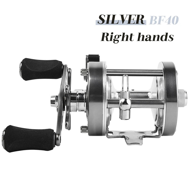 BILLINGS Trolling Drum Fishing Reels 20LB Max Drag  6+1BB 4.2:1/5.2:1 Gear Ratio CNC Aluminum Spool Smooth Right Hand Baitcaster Reel for Freshwater Saltwater