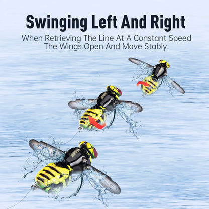 Kingdom 3pcs Floating Wasp Bait 4.2g 6.6g 40mm 48mm Artificial Insect Bionic Fishing Lure Hard Baits Bass Pike Fishing Wobbler