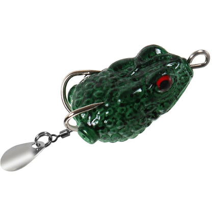 2.5cm/3g Mini Thunder Frog Soft Fishing Lures Artificial Bait Fishing Wobbler Silicone Baits with Metal Glitter Frog Lure Trout