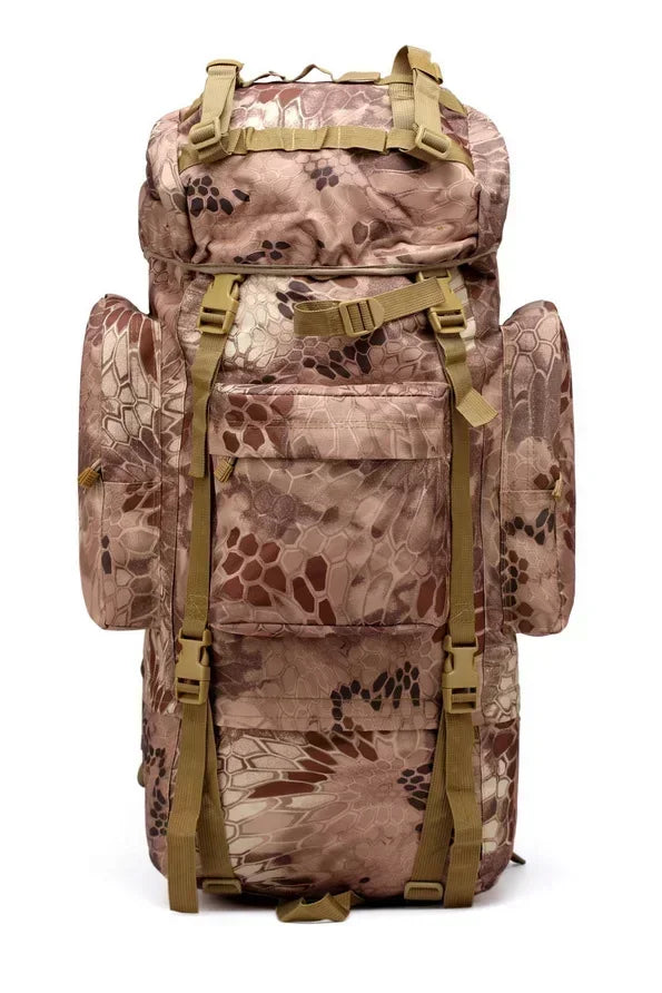 70L Metal Steel Frame Bag Men's New Hunting Backpack Waterproof Nylon Backpacks Hunting Bags