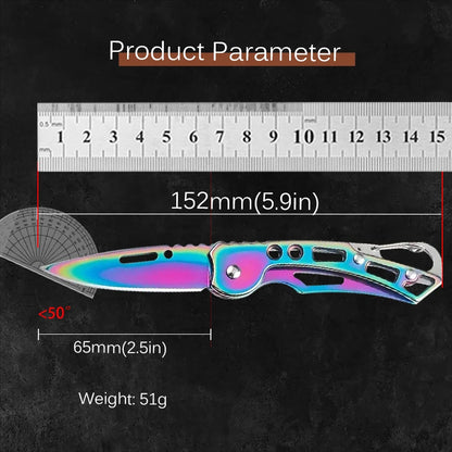 2pcs Folding Fruit Knife Stainless Steel Meat Cleaver Kitchen Knife with Non-slip Handle for Kitchen Accessories Pocket Knife