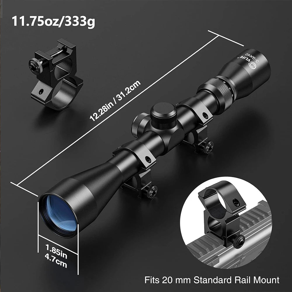 3-9X40 Hunting Deer Air Scope Wire Rangefinder Reticle Crossbow Mil Dot Reticle Scopes Optical Sights
