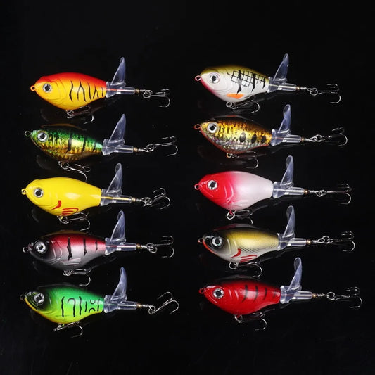 10pcs Top Water Fishing Lures Hard Bait Floating Pencil Artificial Bait Kit