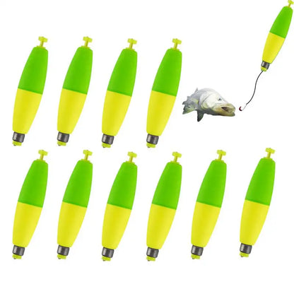 10pcs Slip Bobbers Fishing Weighted Buoy Foam Bobbers Floats Fishing Floats Sea Rock Fishing Striking Float Fishing Accessories