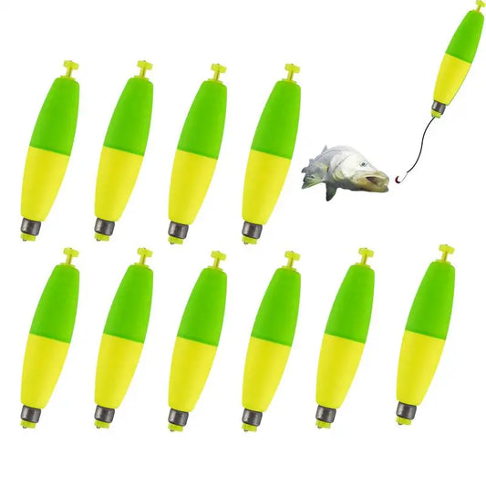 10pcs Slip Bobbers Fishing Weighted Buoy Foam Bobbers Floats Fishing Floats Sea Rock Fishing Striking Float Fishing Accessories