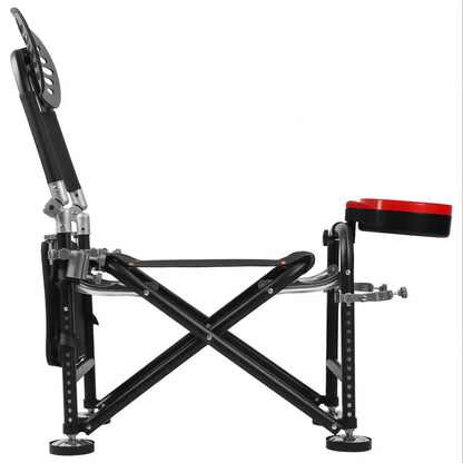 Outdoor Portable Adjustment Fishing Chair With Backrest Rod Holder Folding Fishing Deck Chair New