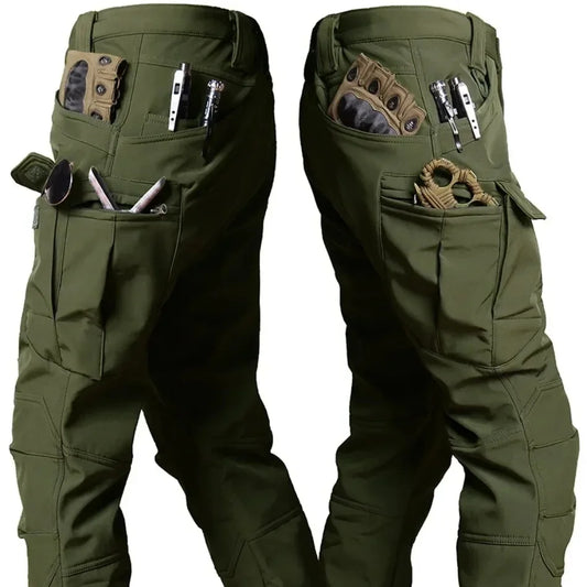 Men Climbing SkiingTrekking Fishing Tactical Sharkskin Cargo Pants Jackets Camping Hiking Trousers