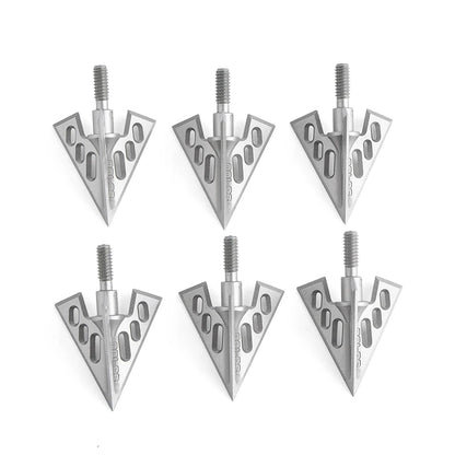 6pcs Arrowheads Aluminium Alloy Universal Thread Hunting Broadheads Archery Arrow DIY Arrow Points Bow Shooting Target Tips